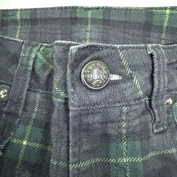 R13 Kick Fit Jeans Womens 27 Printed Tartan Plaid F22 Designer Grunge Punk Denim - Picture 7 of 16